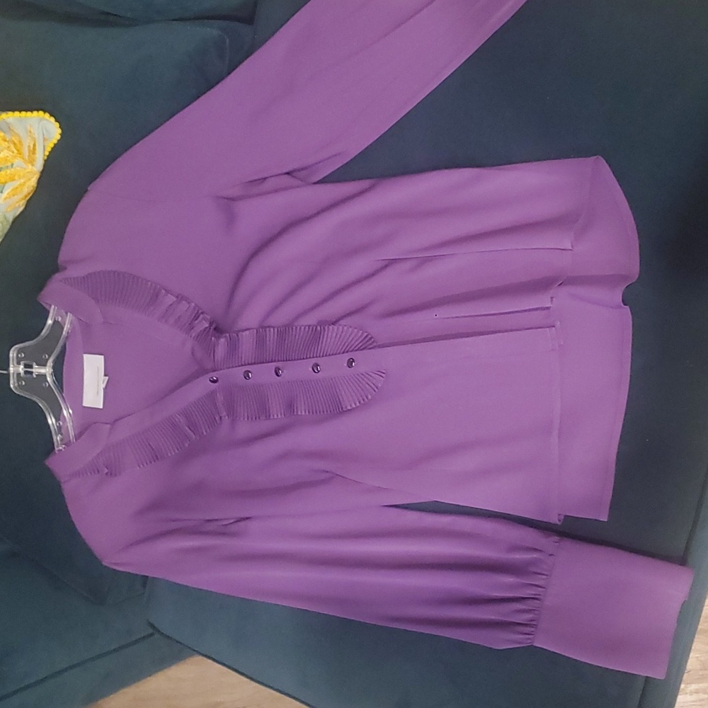 Purple silk blouse